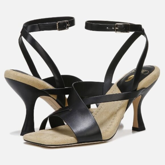 Franco Sarto Reily Ankle Strap Leather Dress Sandals - Picture 1 of 8